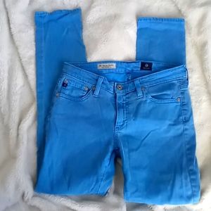AG Adriano Goldschmied jeans, The Stevie Ankle Slim Straight Leg size 26R, teal